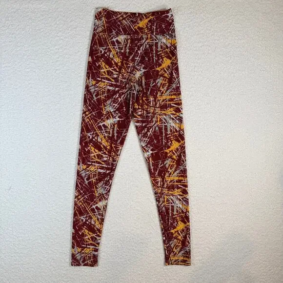 Zubaz NFL Women's maroon and yellow Washington Commanders leggings med - Picture 8 of 8